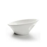 6-1/4"x5-3/4" Slanted Bowl, White Ceramic