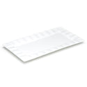 13⅞″ × 7½″ White Ceramic Ruffle-Rim Rectangular Plate