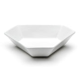 8.5"X2"H Irregular Plate, White Ceramic