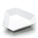 8.5"X2"H Irregular Plate, White Ceramic