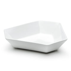 8.5"X2"H Irregular Plate, White Ceramic