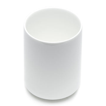 Tea Cup 4-1/4"H, White Ceramic