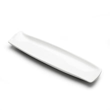 14″ × 3¾″ White Ceramic Rectangular Plate