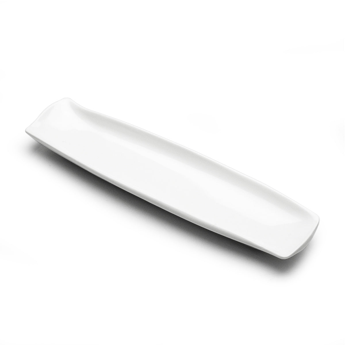 14"x3-3/4" Rectangular Plate, White Ceramic