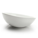 9-1/4" Slanted Bowl, White Ceramic