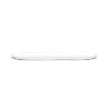 12"x2" Oval Plate, White Ceramic