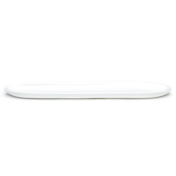 14-1/8"x2" Oval  Plate, White Ceramic