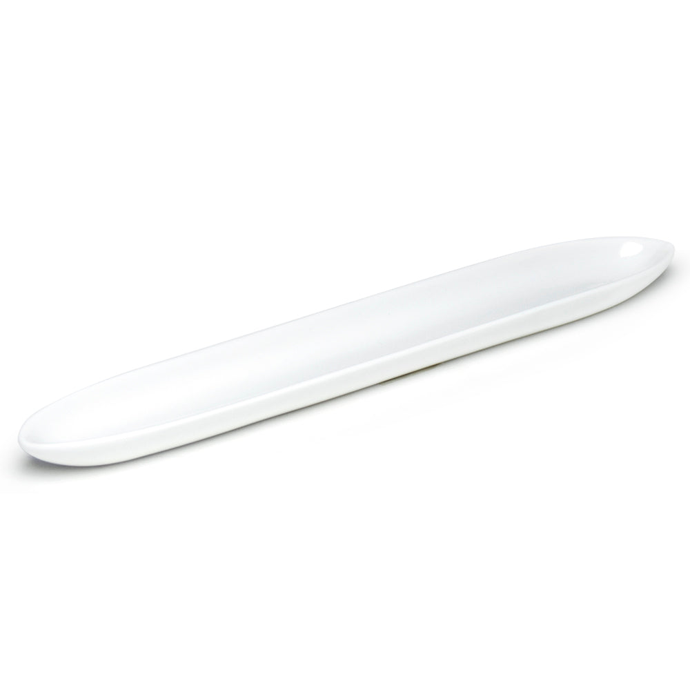 14-1/8"x2" Oval  Plate, White Ceramic