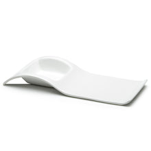 11¾″ × 5″ White Ceramic 2-Compartment Rectangular Plate