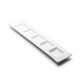 5-Compartment Plate 14-3/4"x3-1/2", White Ceramic