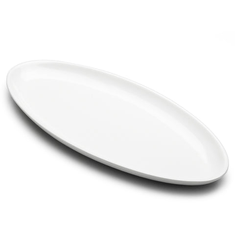 22-3/4"x10" Oval Plate, White Ceramic