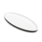 18"x7-7/8 Oval Plate, White Ceramic