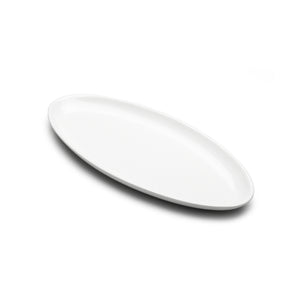 13-1/2"x6" Oval Plate, White Ceramic