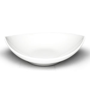 7-3/4" Leaf-Shape Bowl, White Ceramic