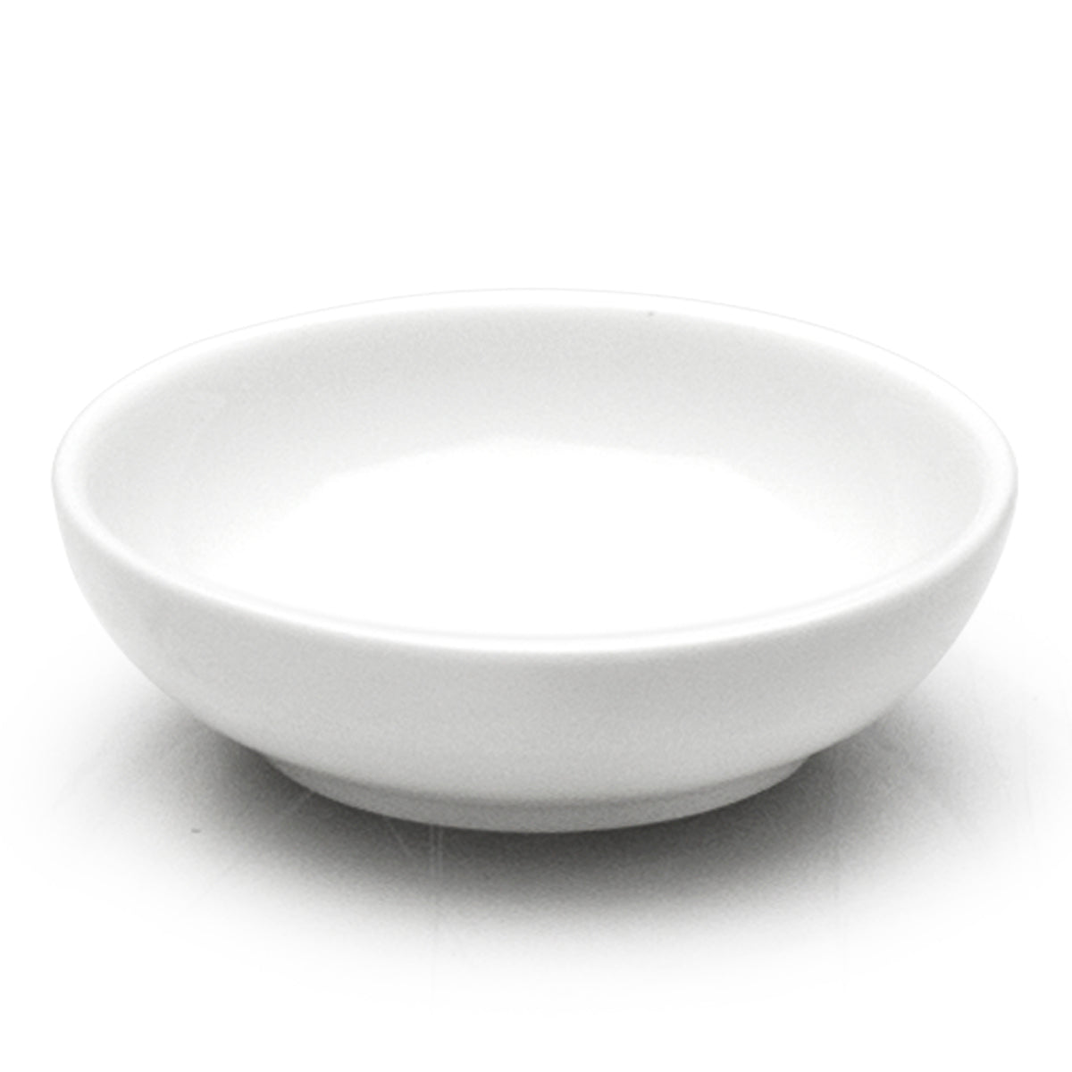 3-1/4" Round Sauce Plate, White Ceramic