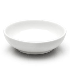 3-1/4" Round Sauce Plate, White Ceramic
