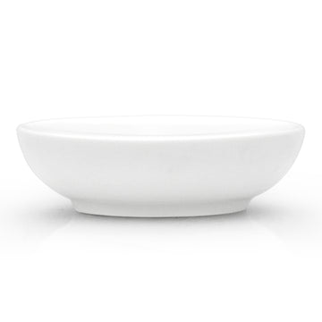 3-1/4" Round Sauce Plate, White Ceramic