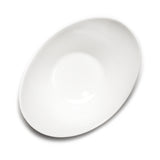 6-1/4"x4-5/8" Irregular Salad Bowl, White Ceramic
