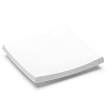 7¾″ White Ceramic Square Plate — Thick Edge
