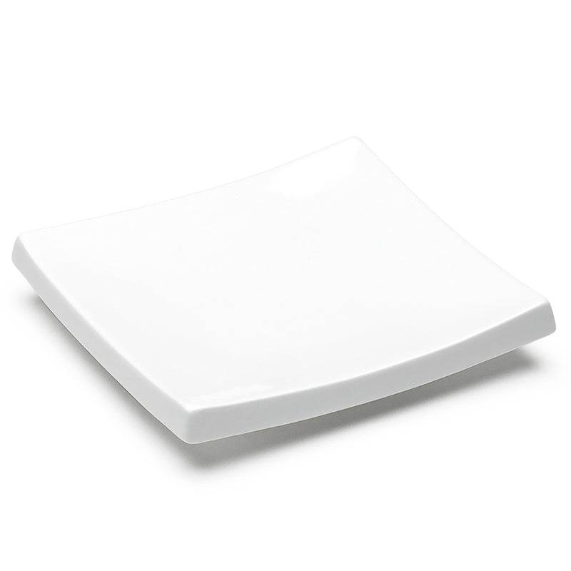 A5741 white ceramic square plate, original product view.