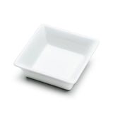3-3/4" Square Sauce Bowl, White Ceramic