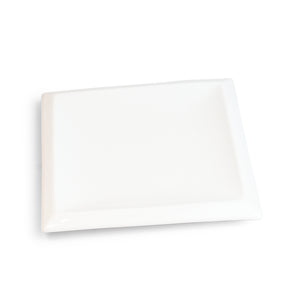 7-1/2" Square Plate, White Ceramic