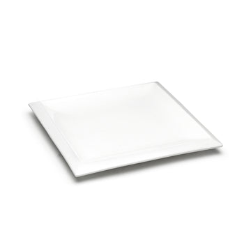 10" Square Plate, White Ceramic
