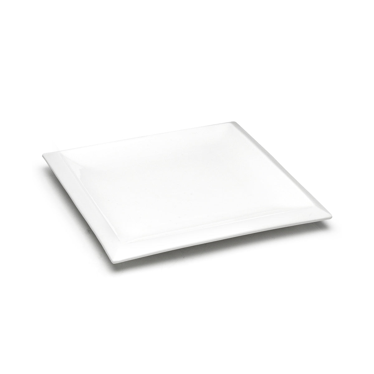 10" Square Plate, White Ceramic