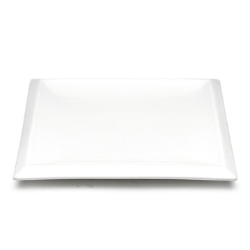 13-7/8" Square Plate, White Ceramic