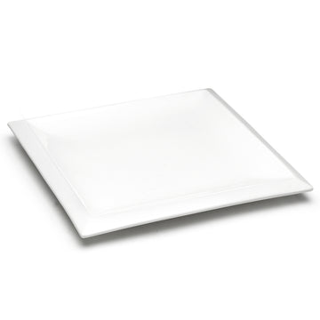 13-7/8" Square Plate, White Ceramic