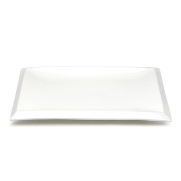 16"x11" Rectangular Plate, White Ceramic