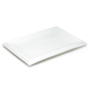 16"x11" Rectangular Plate, White Ceramic