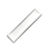 14-1/4"x3-3/4" Rectangular Plate, White Ceramic