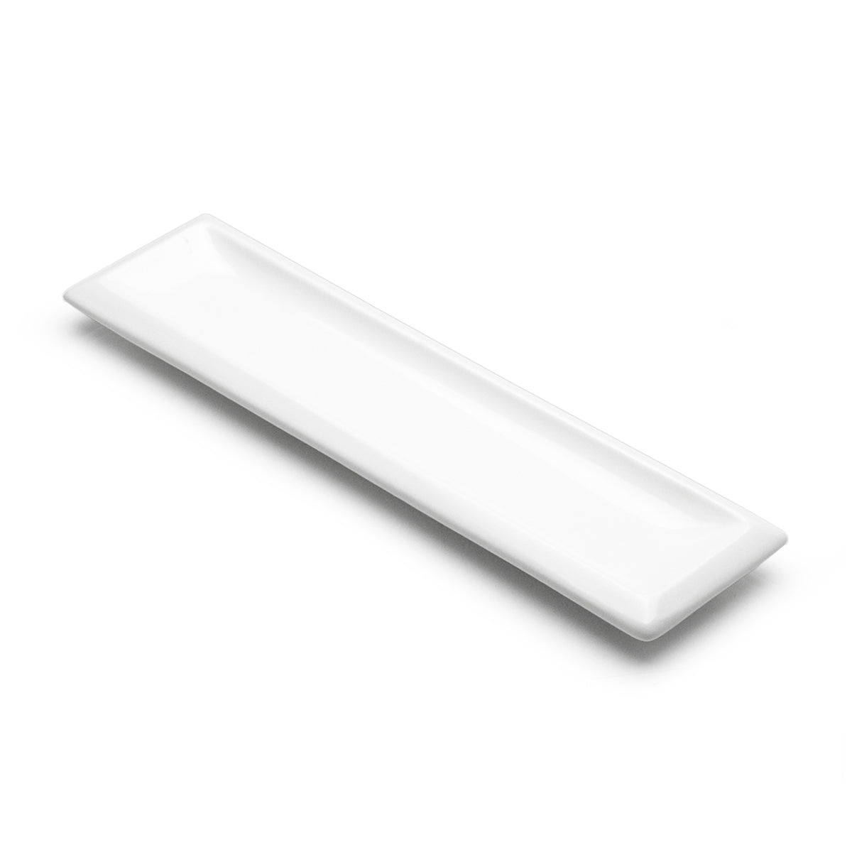 16"x4-1/4" Rectangular Plate, White Ceramic