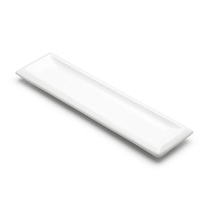 16"x4-1/4" Rectangular Plate, White Ceramic