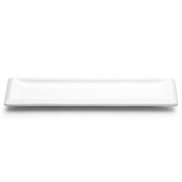 17-3/4"x4-1/4" Rectangular Plate, White Ceramic