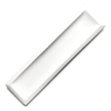17-3/4"x4-1/4" Rectangular Plate, White Ceramic