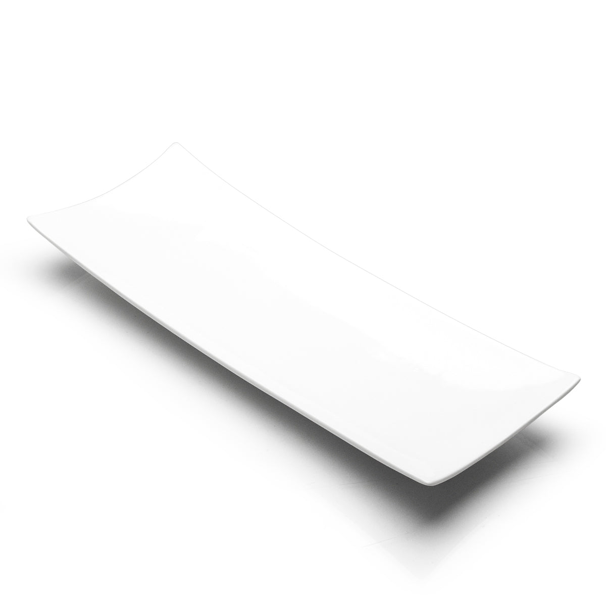 14-1/4"x5-3/8" Rectangular Plate, White Ceramic