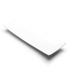 14-1/4"x5-3/8" Rectangular Plate, White Ceramic