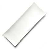 14-1/4"x5-3/8" Rectangular Plate, White Ceramic