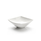 5-3/8"x1-3/4"H  Square Bowl, White Ceramic