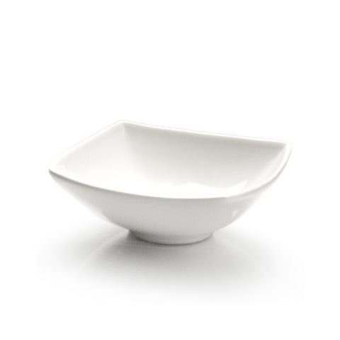 7-1/4" Square Bowl, White Ceramic
