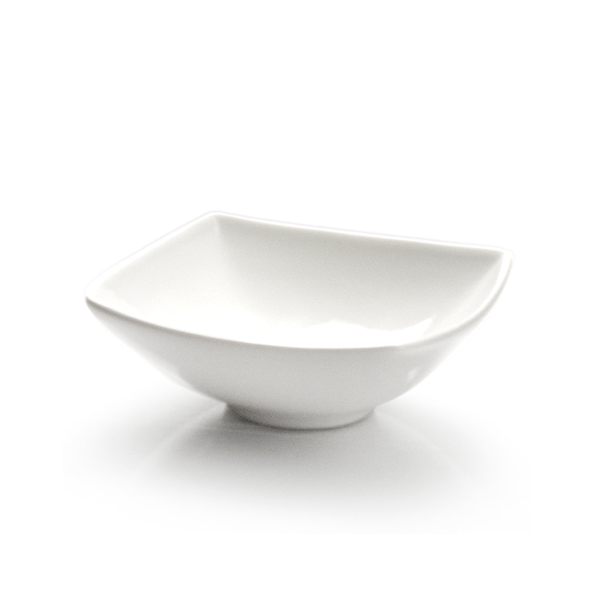 7-1/4" Square Bowl, White Ceramic