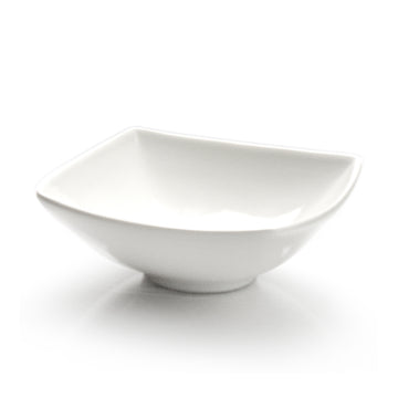 9-5/8" Square Bowl, White Ceramic