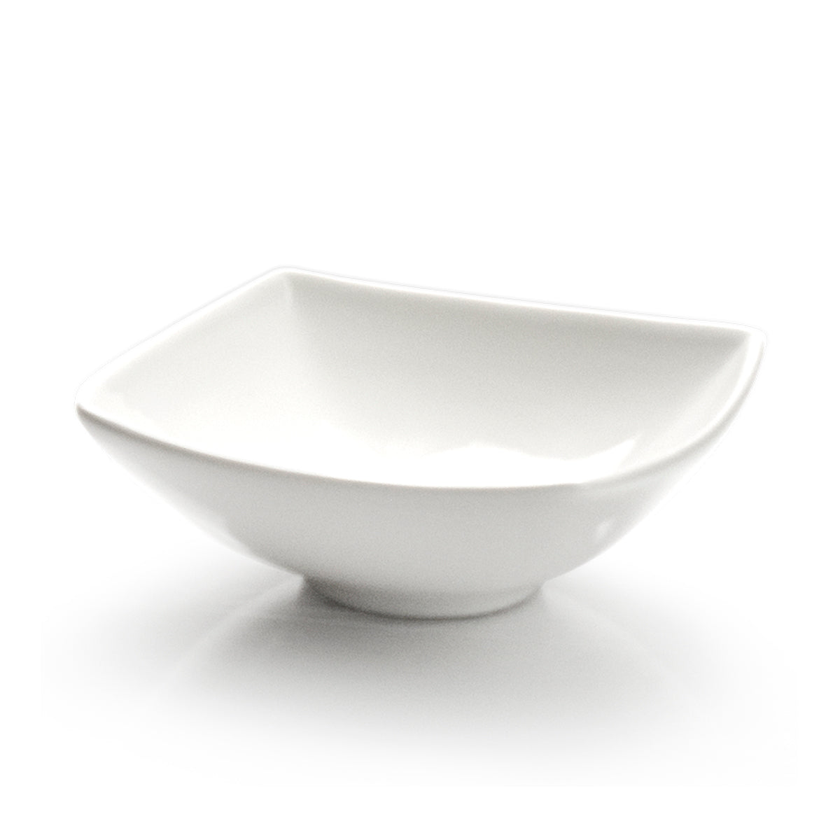 9-5/8" Square Bowl, White Ceramic