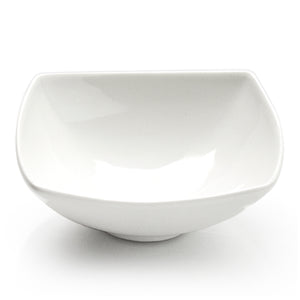 11-1/2" Square Bowl, White Ceramic