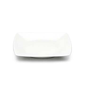 7" Square Plate , White Ceramic