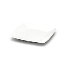 7″ White Ceramic Curved-Square Plate