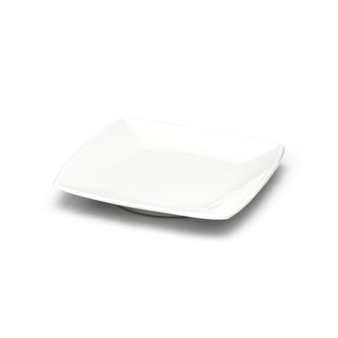 7" Square Plate , White Ceramic