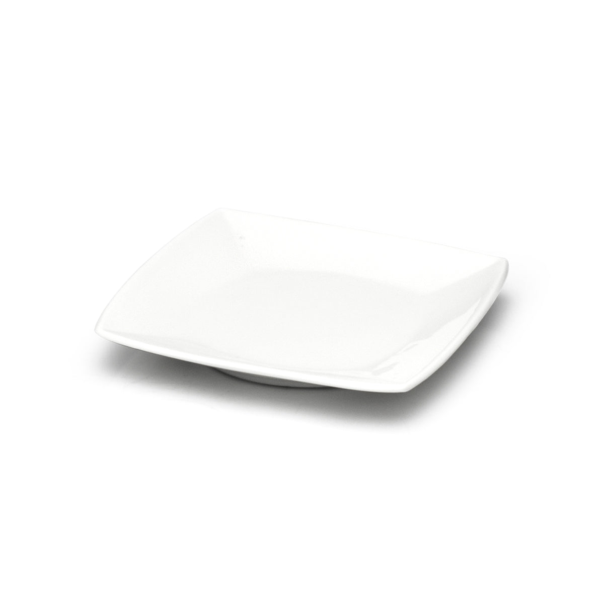 7" Square Plate , White Ceramic